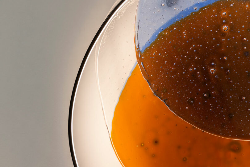 Glass transparencies up close.