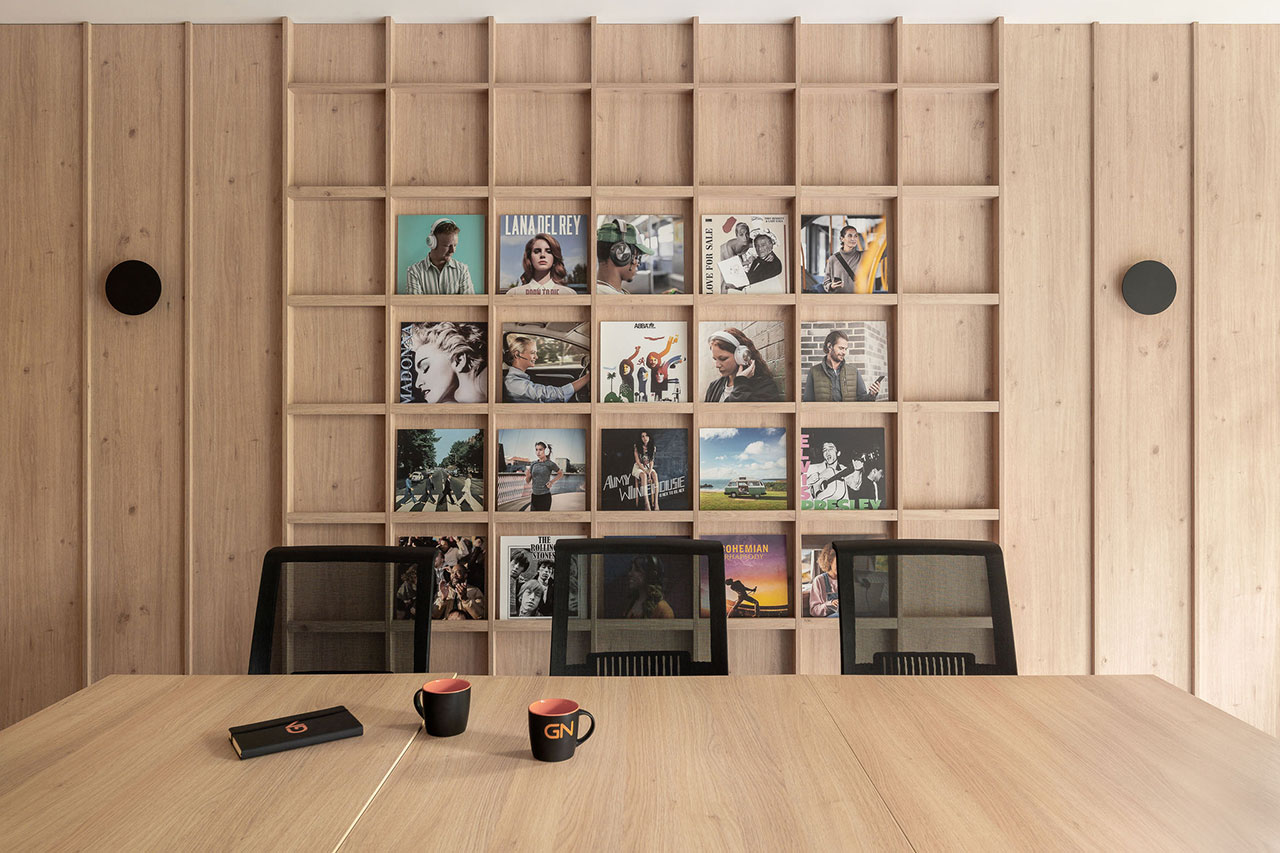 This Office in Poland Fuses Scandinavian Design and Acoustic Performance