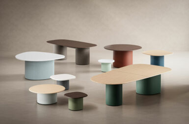 Hum Tables by KFI Studios Provide a Grounded Presence in Modern Workplaces