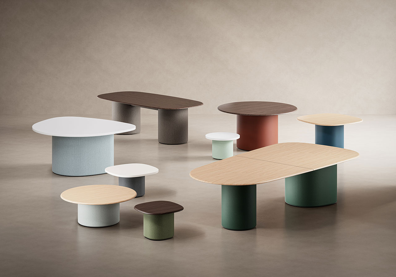 Hum Tables by KFI Studios Provide a Grounded Presence in Modern Workplaces