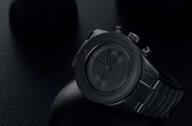 UNIMATIC x Maxfield Debut Stealth, All-Black Chronograph Watch